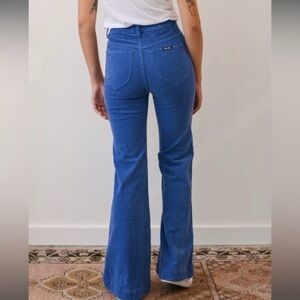 Rolla's Corduroy East Coast Flare French Blue Cord High Rise Flare Pants 26